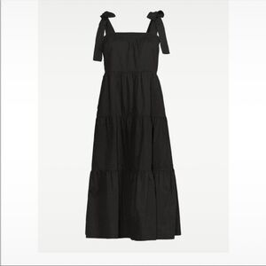 Free Assembly Black Sleeveless Midi Dress